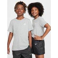 Nike Big Kids Sportswear Embroidered Futura T-Shirt - Grey