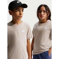 Nike Older & Kids Sportswear Embroidered Futura T-Shirt - Light & Brown