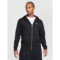 Nike Mens Club Full Zip Hoodie - Black