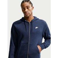 Nike Mens Club Full Zip Hoodie - Blue