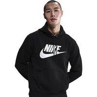 Nike Mens Club Graphic Pullover Hoodie - Black
