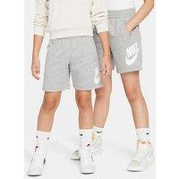 Nike Big Kids Sportswear Club French Terry Shorts - Grey