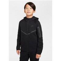 Nike Big Kids Tech Fleece Full Zip Hoodie - Black