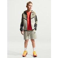 Nike Big Kids Tech Fleece Full Zip Hoodie - Green