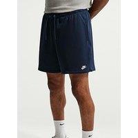 Nike Mens Club French Terry Flow Shorts - Grey