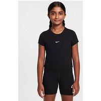 Nike Big Kids Girls Sportswear Cropped T-Shirt - Black