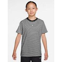 Nike Big Kids Sportswear Embroidered Futura T-Shirt - Black/White