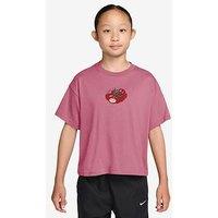 Nike Big Kids Girls Sportswear Boxy Tomato T-Shirt - Pink