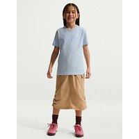 Nike Big Kids Sportswear Embroidered Futura T-Shirt - Blue
