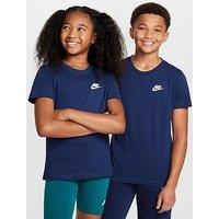 Nike Big Kids Sportswear Embroidered Futura T-Shirt - Navy