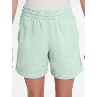 Nike Big Kids Girls Sportswear Club 5 Inch French Terry Shorts - Green