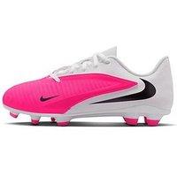 Nike Youth Phantom 6 Low Club Firm Ground Football Boots - Pink/White