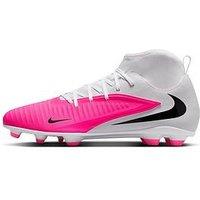 Nike Mens Phantom 6 High Club Firm Ground Football Boots - Pink/White