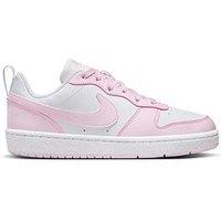 Nike Big Kids' Court Borough Low Recraft Trainers - White/Pink