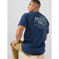 The North Face Mens Mountain Sketch Graphic T-Shirt - Navy