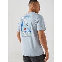 The North Face Mens Mountain Celebration Graphic T-Shirt - Blue