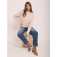 Mint Velvet Sequin Batwing Jumper - Pink