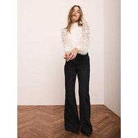 Mint Velvet Ivory Fringe Sleeve Jumper - White