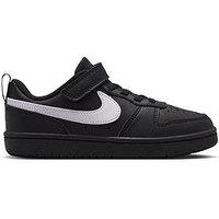 Nike Little Kids Nike Court Borough Low Recraft Trainers - Black