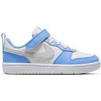 Nike Little Kids Nike Court Borough Low Recraft Trainers - White/Blue