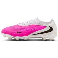 Nike Youth Phantom 6 Low Pro Firm Ground Football Boots - Pink/White