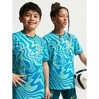 Nike Older Kids Brazil 2026 Pre-Match Shirt - Blue