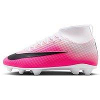 Nike Youth Mercurial Superfly Club Firm Ground Football Boots - Pink/White