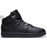 Nike Little Kids Nike Court Borough Mid 2 Trainers - Black