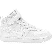 Nike Little Kids Nike Court Borough Mid 2 Trainers - White