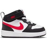 Nike Toddler Court Borough Mid 2 Trainers - White/Red/Black