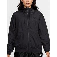 Nike Womens Sportswear Essential Uv Woven Hooded Jacket - Black