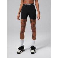 Jordan Nike Womens Dri-Fit Essential High Waisted 5 Inch Shorts - Black