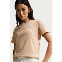 Nike Womens Sportswear Club Short Sleeve T-Shirt - Brown