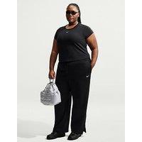 Nike Womens Sportswear Phoenix Fleece Plus High Rise Wide Leg Pants - Black