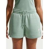 Nike Womens Sportswear Phoenix Fleece Mid Rise 4 Inch Shorts - Green