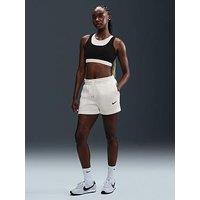 Nike Womens Sportswear Phoenix Fleece Mid Rise 4 Inch Shorts - White