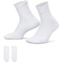 Nike Womens Everyday Elevated Scalloped Micro Crew Socks 2 Pack - Multi