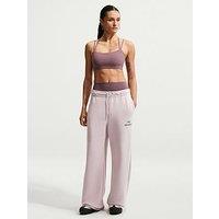 Nike Womens Phoenix Fleece High Rise Wide Leg Pants - Purple