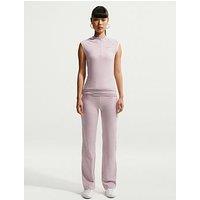 Nike Womens Sleeveless Fitted Quarter Zip Top - Pink