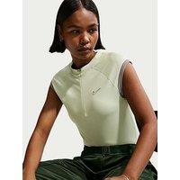 Nike Womens Sleeveless Fitted Quarter Zip Top - Green
