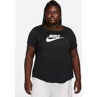 Nike Womens Sportswear Club Icon Future Plus Short Sleeve T-Shirt - Black