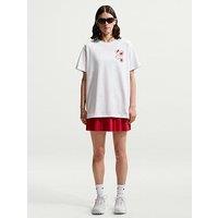 Nike Womens Sportswear Classic Boyfriend Cafe Tomato T-Shirt - White