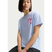 Nike Womens Sportswear Classic Boyfriend Cafe Tomato T-Shirt - Blue