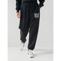 Nike Womens Sportswear Phoenix Fleece Oversized Graphic Joggers - Black