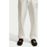 Nike Womens Sportswear Phoenix Fleece Oversized Graphic Joggers - White