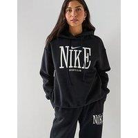 Nike Womens Sportswear Phoenix Fleece Oversized Graphic Hoodie - Black