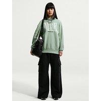 Nike Womens Sportswear Phoenix Fleece Oversized Graphic Hoodie - Black