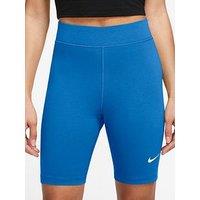 Nike Womens Sportswear Classic High Rise 8 Inch Shorts - Blue