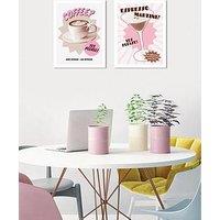 The Art Group Set Of 2 Framed Art Athene Fritsch (Cup Of Joy & Fizz And Buzz Delight) 33X43Cm
