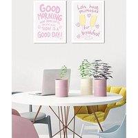 The Art Group Set Of 2 Framed Art Athene Fritsch (Cheerful Start & Morning Mimosas) 33X43Cm